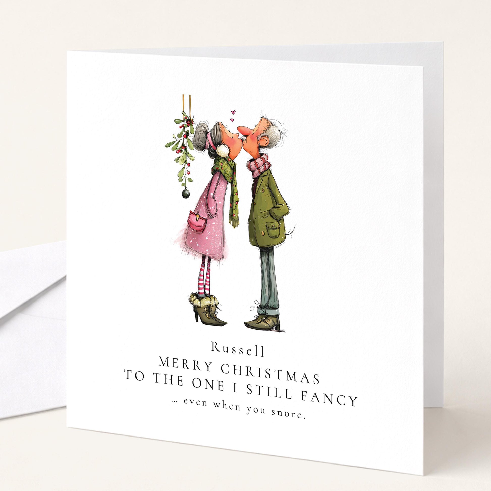 Funny Christmas Card – Personalised Xmas Card for Husband With Snoring Joke