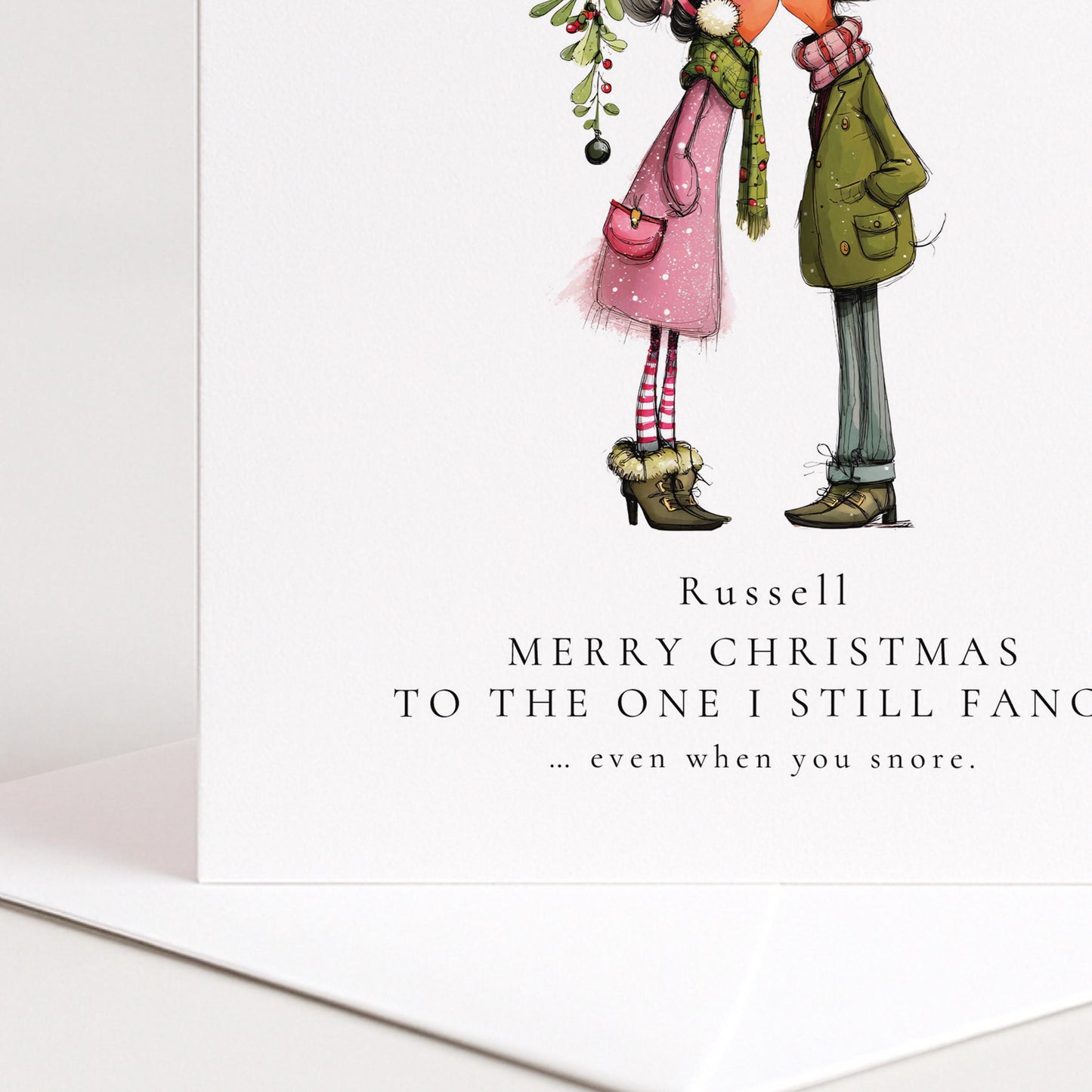 Funny Christmas Card – Personalised Xmas Card for Husband With Snoring Joke