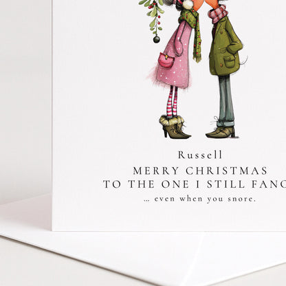 Funny Christmas Card – Personalised Xmas Card for Husband With Snoring Joke