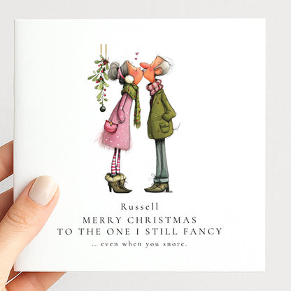 Funny Christmas Card – Personalised Xmas Card for Husband With Snoring Joke