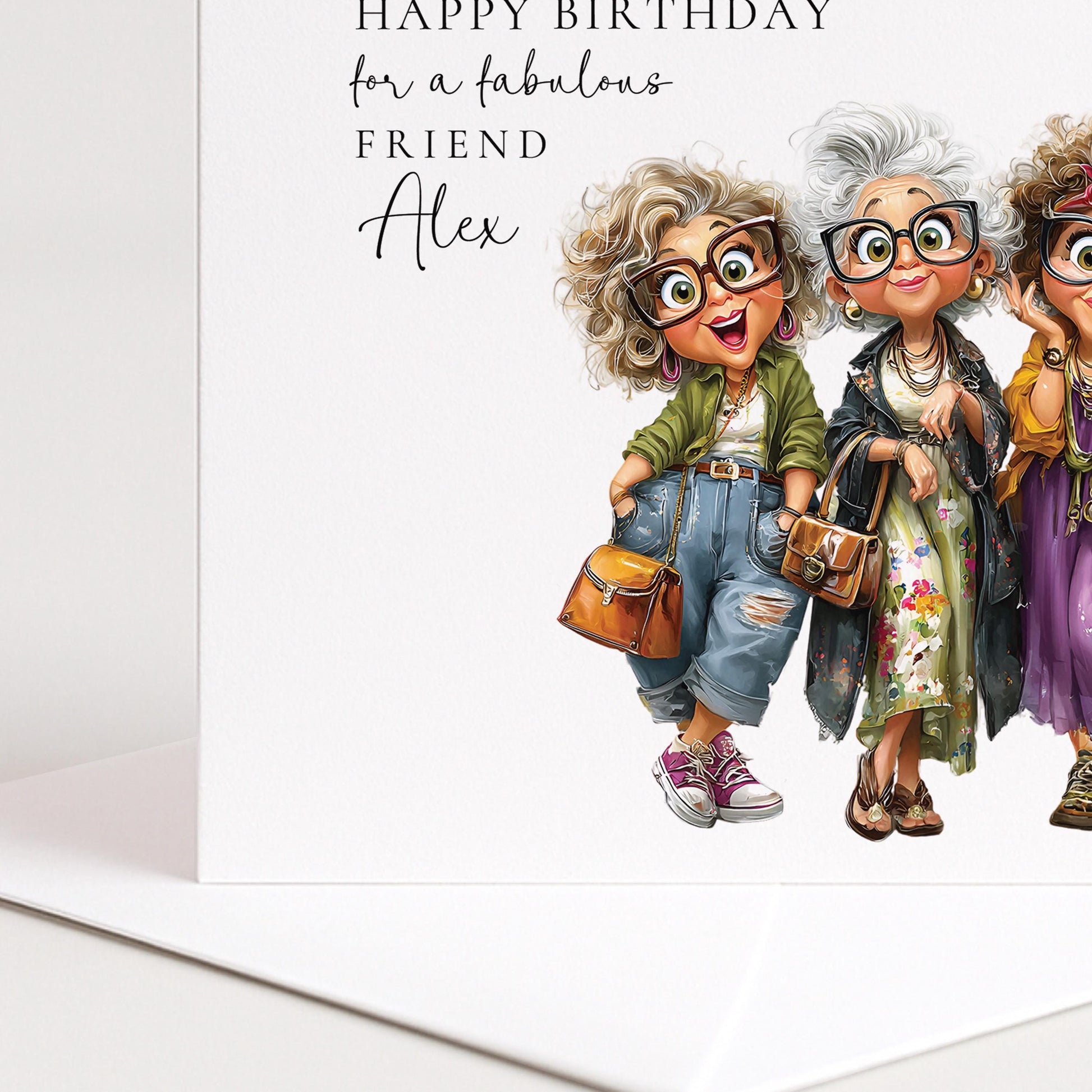 Funny Friend Birthday Card – Personalised Stylish Greeting With Cheeky Birthday Wishes