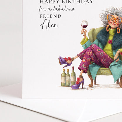 Funny Menopause Card - Humorous Birthday Card for Friend with Hot Flush Joke