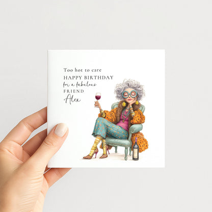 Funny Menopause Card - Personalised Birthday Card for Friend | Stylish Midlife Humour
