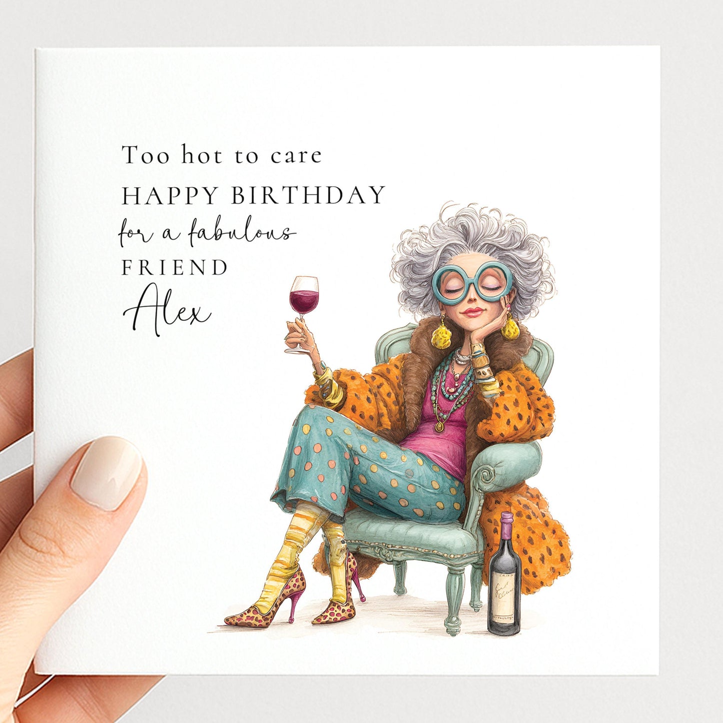 Funny Menopause Card - Personalised Birthday Card for Friend | Stylish Midlife Humour