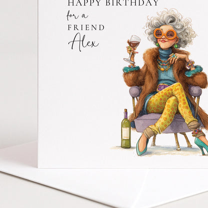 Funny Menopause Card – Stylish Midlife Birthday Card for Her | Cheeky Friend Humour