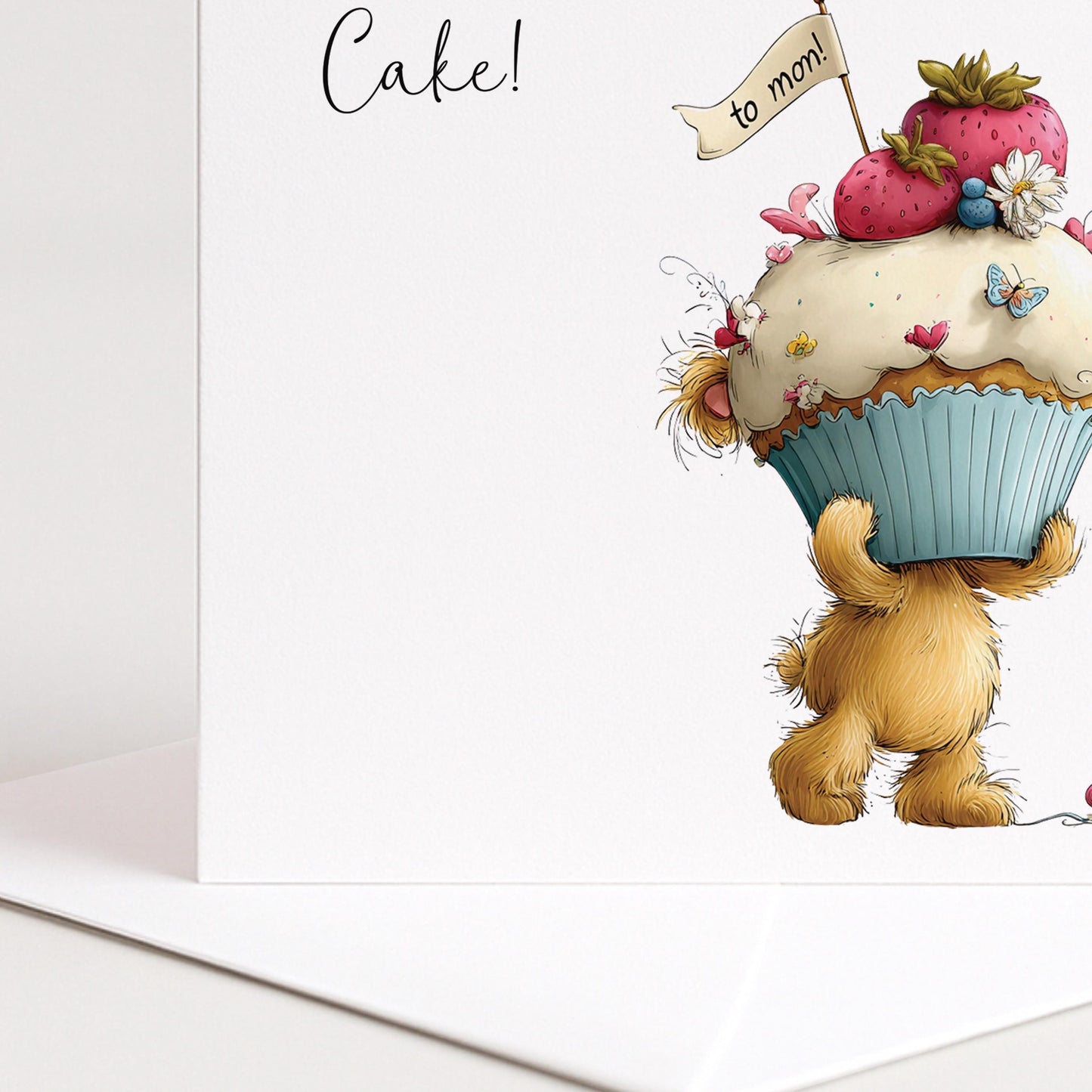Funny Mother’s Day Card – Cute Bear Design, Personalised Mum Card Gift