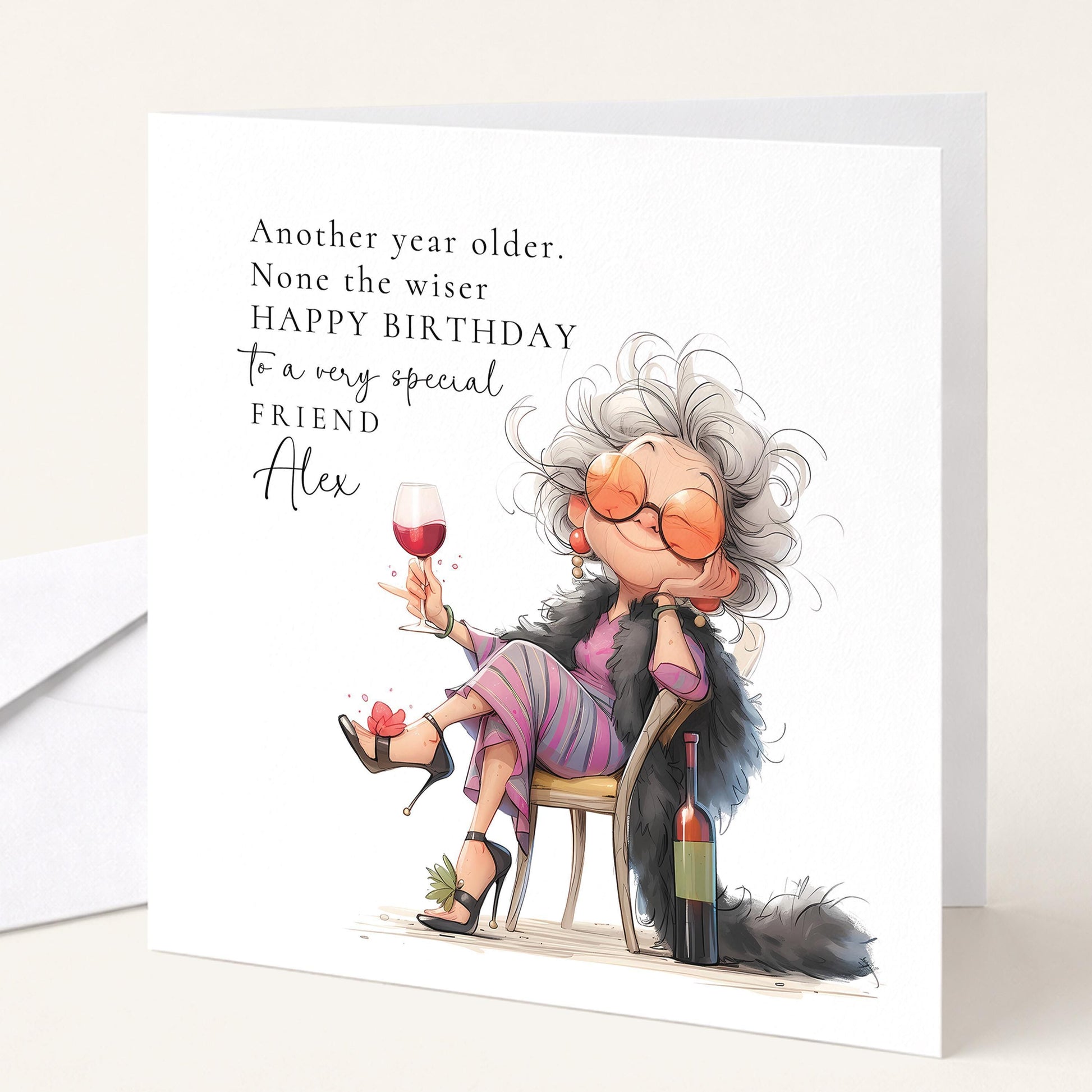 Funny Personalised Birthday Card for Friend