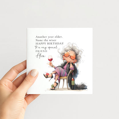 Funny Personalised Birthday Card for Friend