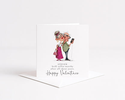 Funny Valentines Card – Personalised Selfie Valentines Day Card With Matte Finish