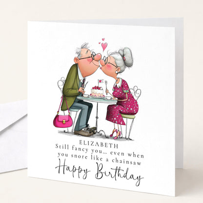 Funny Wife Birthday Card – Personalised Humorous Greeting With Matte Finish