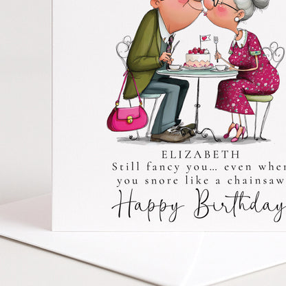 Funny Wife Birthday Card – Personalised Humorous Greeting With Matte Finish