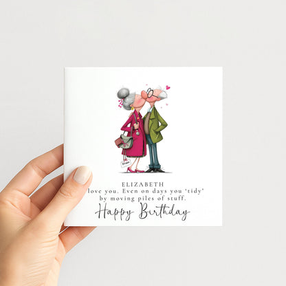 Funny Wife Birthday Card – Personalised Quirky Relationship Greeting