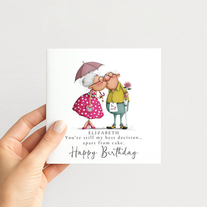Funny Wife Birthday Card – Personalised Romantic Greeting With Love & Laughter