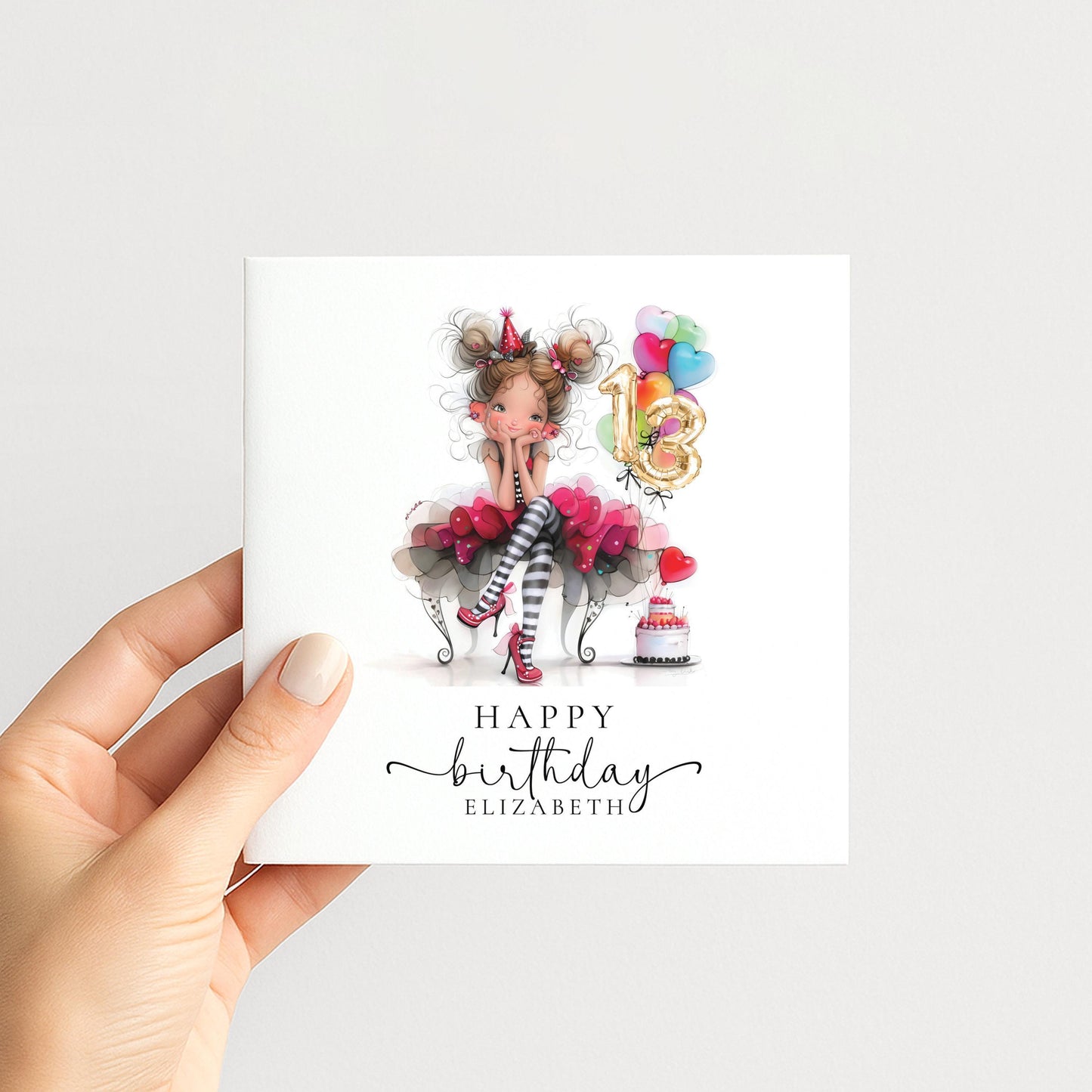 Girls 13th Birthday Card