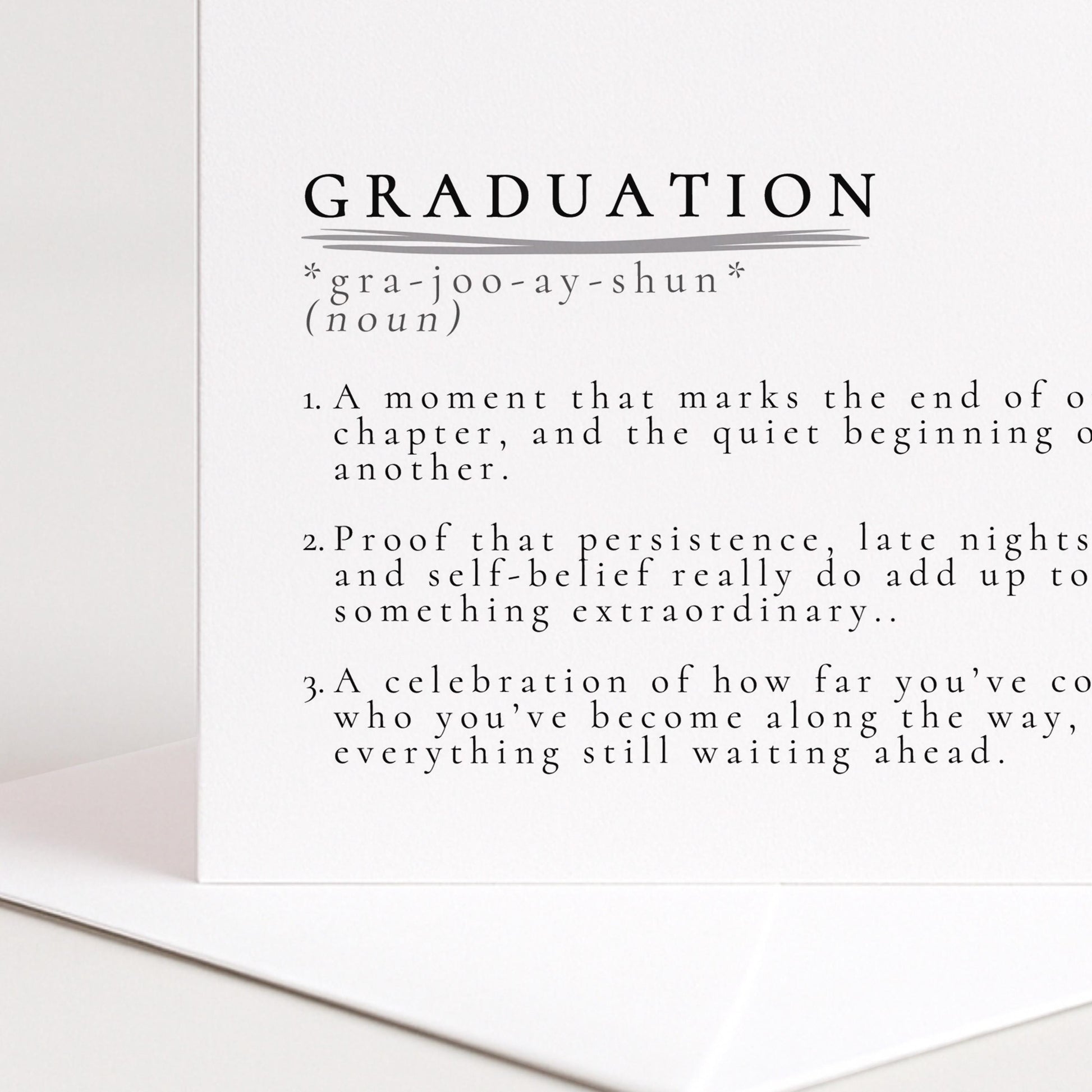 Graduation Card – Modern Minimalist Design