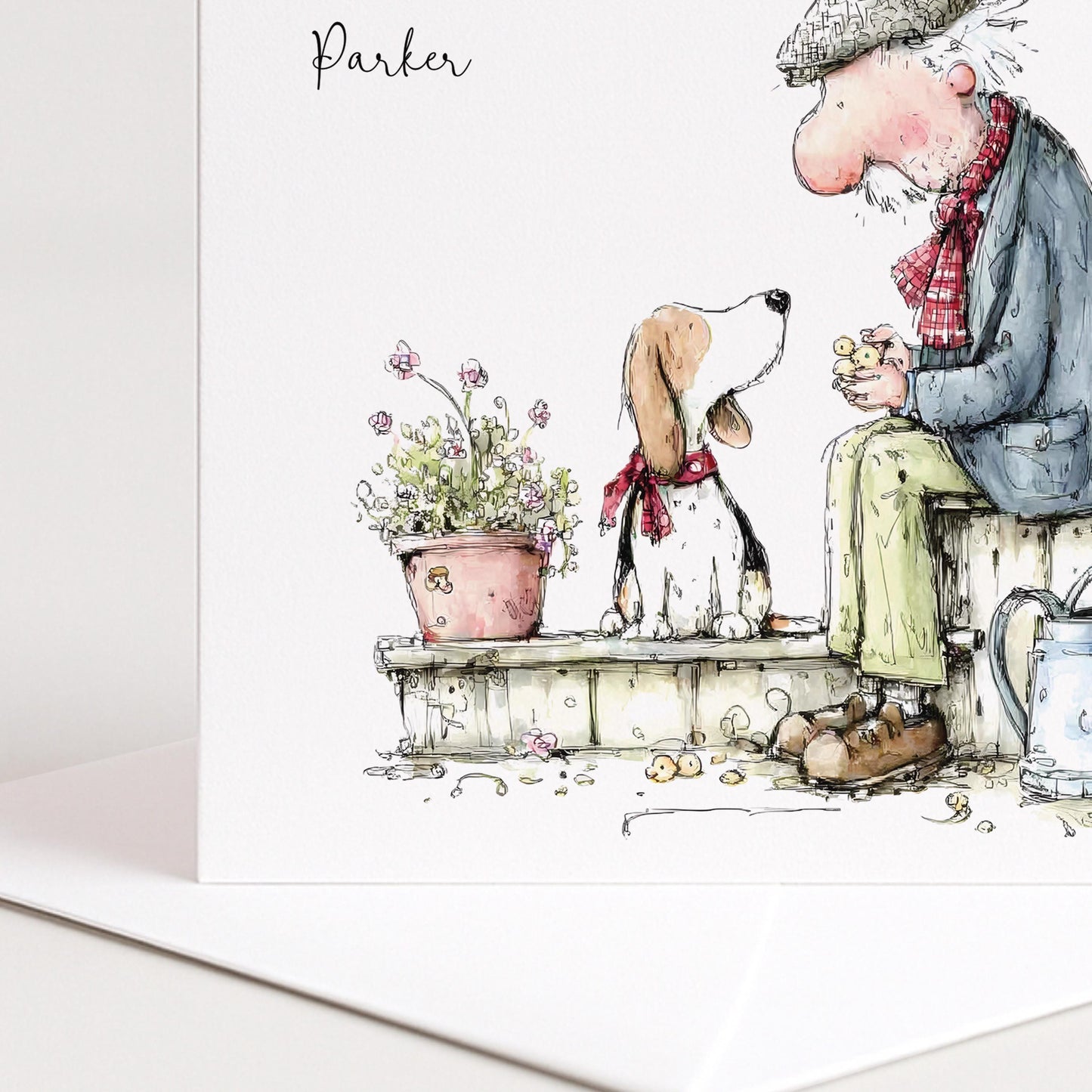Grandad Dog Birthday Card | Heartfelt Personalised Birthday Card For Grandpa With Matte Finish