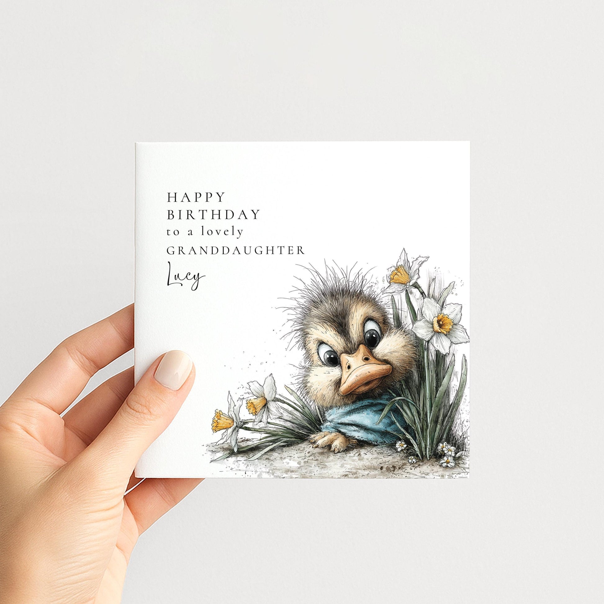 Granddaughter Birthday Card Cute Duckling
