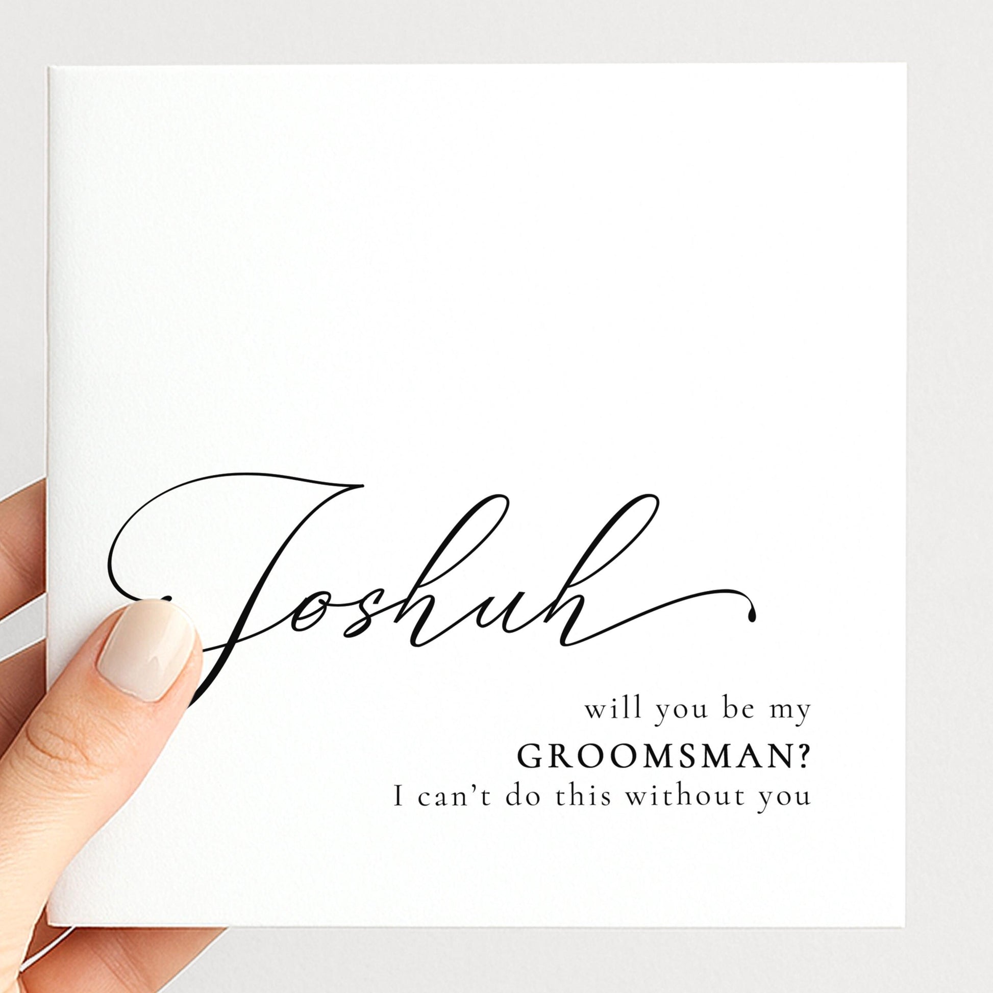 Groomsman Proposal Card – Personalised Wedding Card With Matte Finish & Custom Name