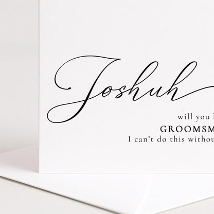 Groomsman Proposal Card – Personalised Wedding Card With Matte Finish & Custom Name