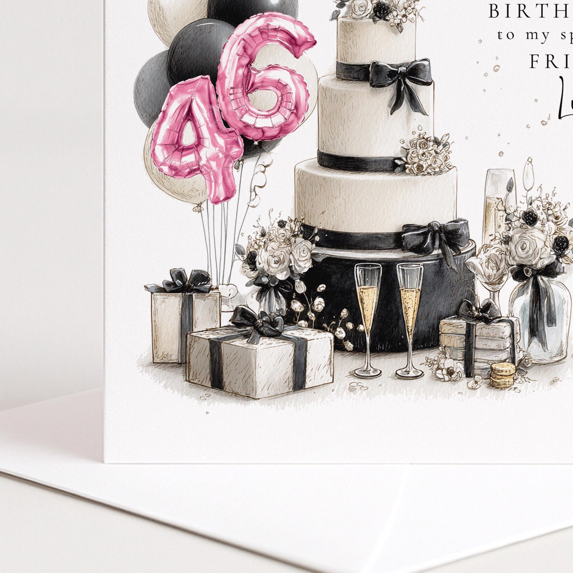 Happy 46th Birthday Card for Friend