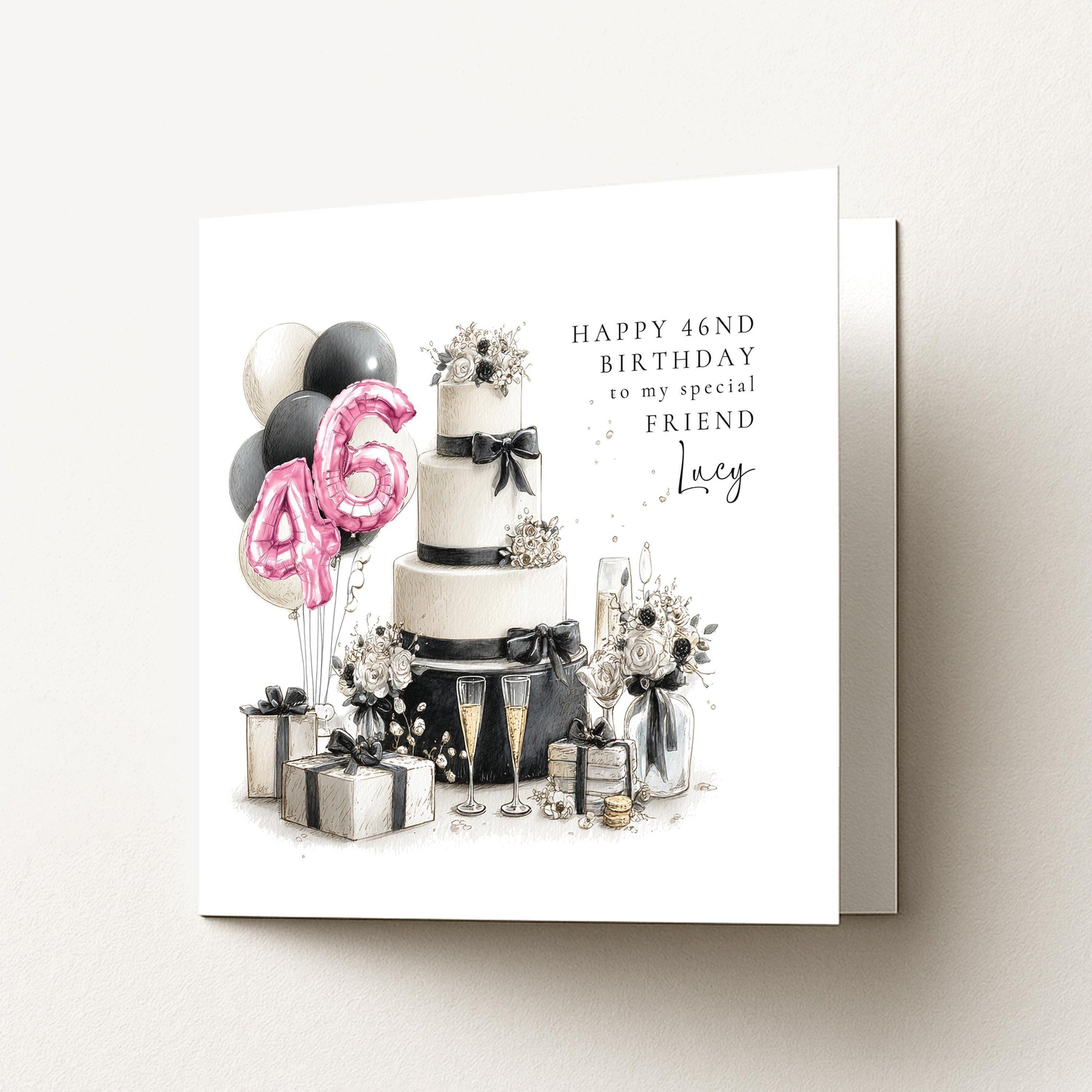 Happy 46th Birthday Card for Friend