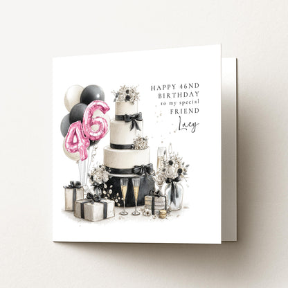 Happy 46th Birthday Card for Friend