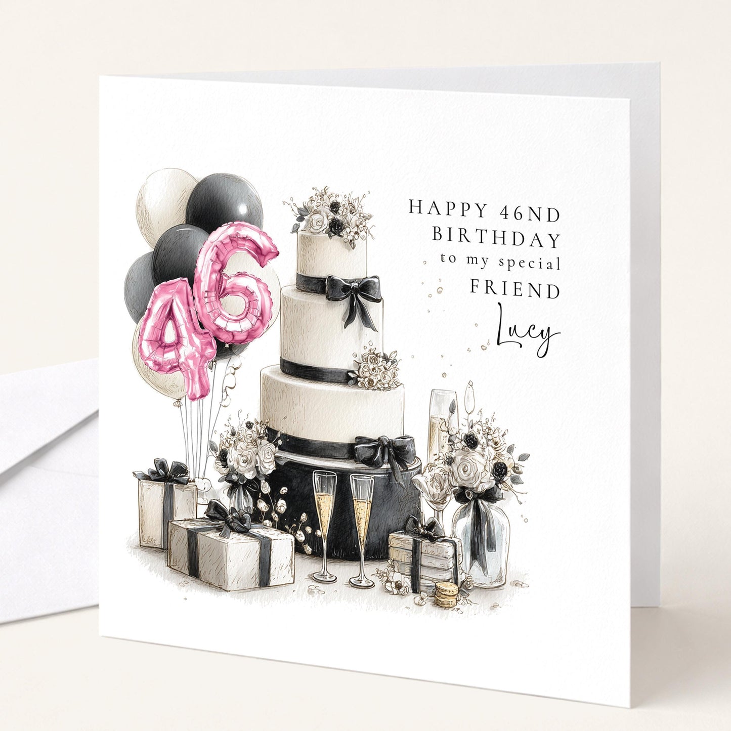 Happy 46th Birthday Card for Friend
