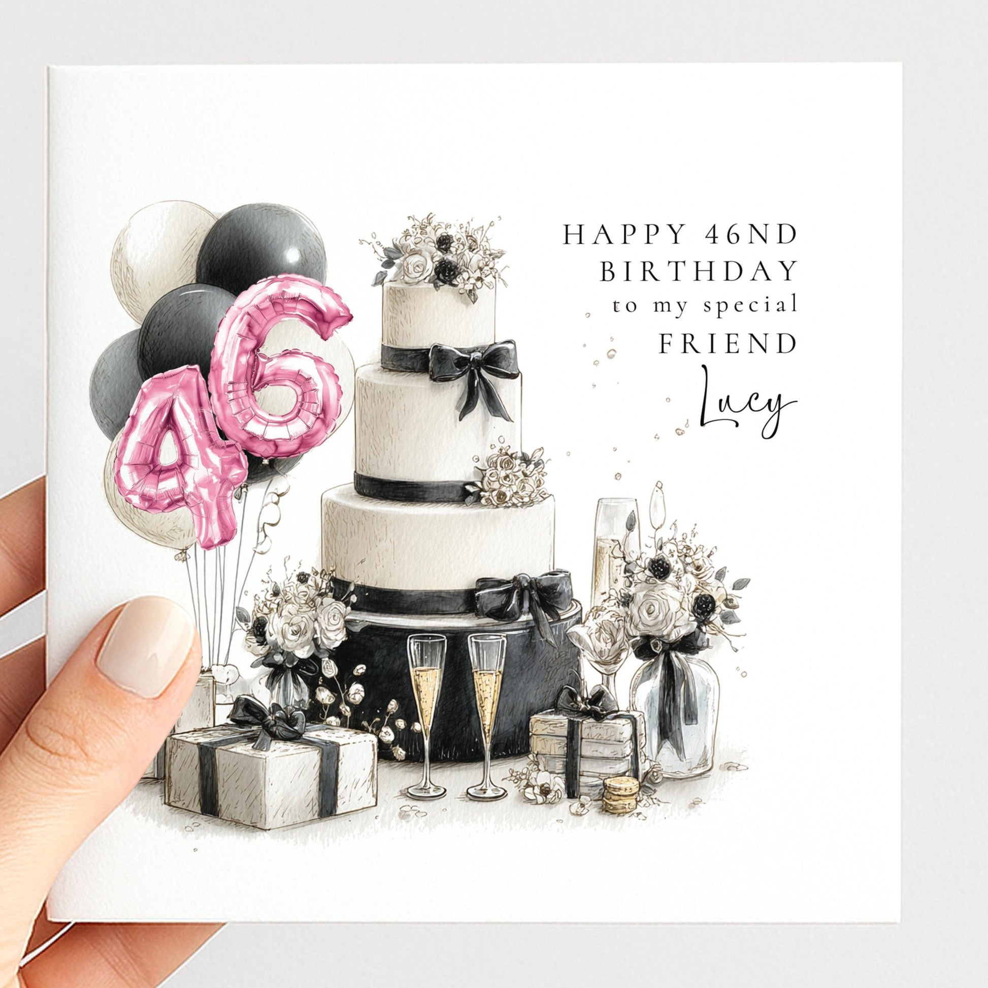 Happy 46th Birthday Card for Friend