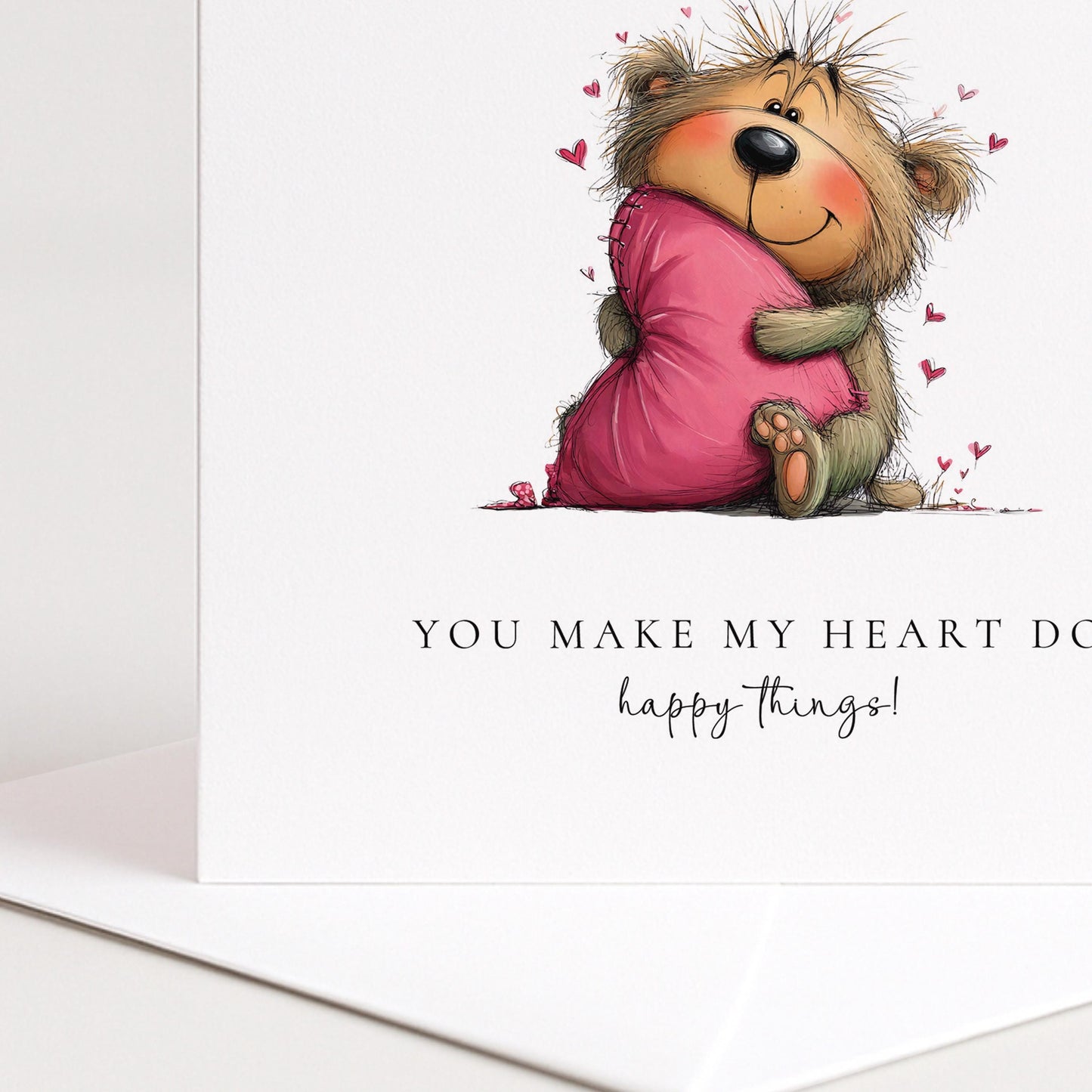 Happy Heart Card – Personalised Love Greeting Card With Premium Matte Finish