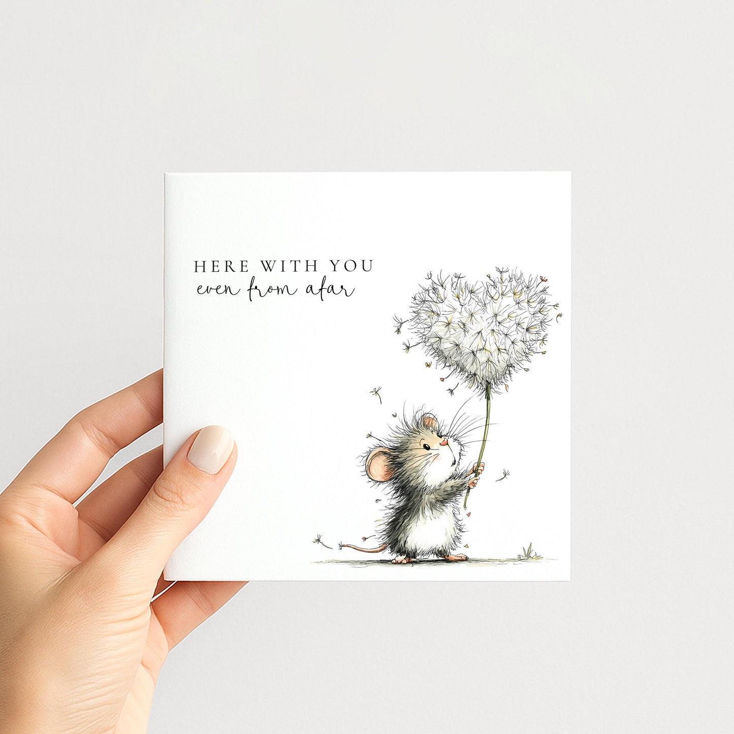Here With You Card – Supportive Message Matte Finish Greeting Card