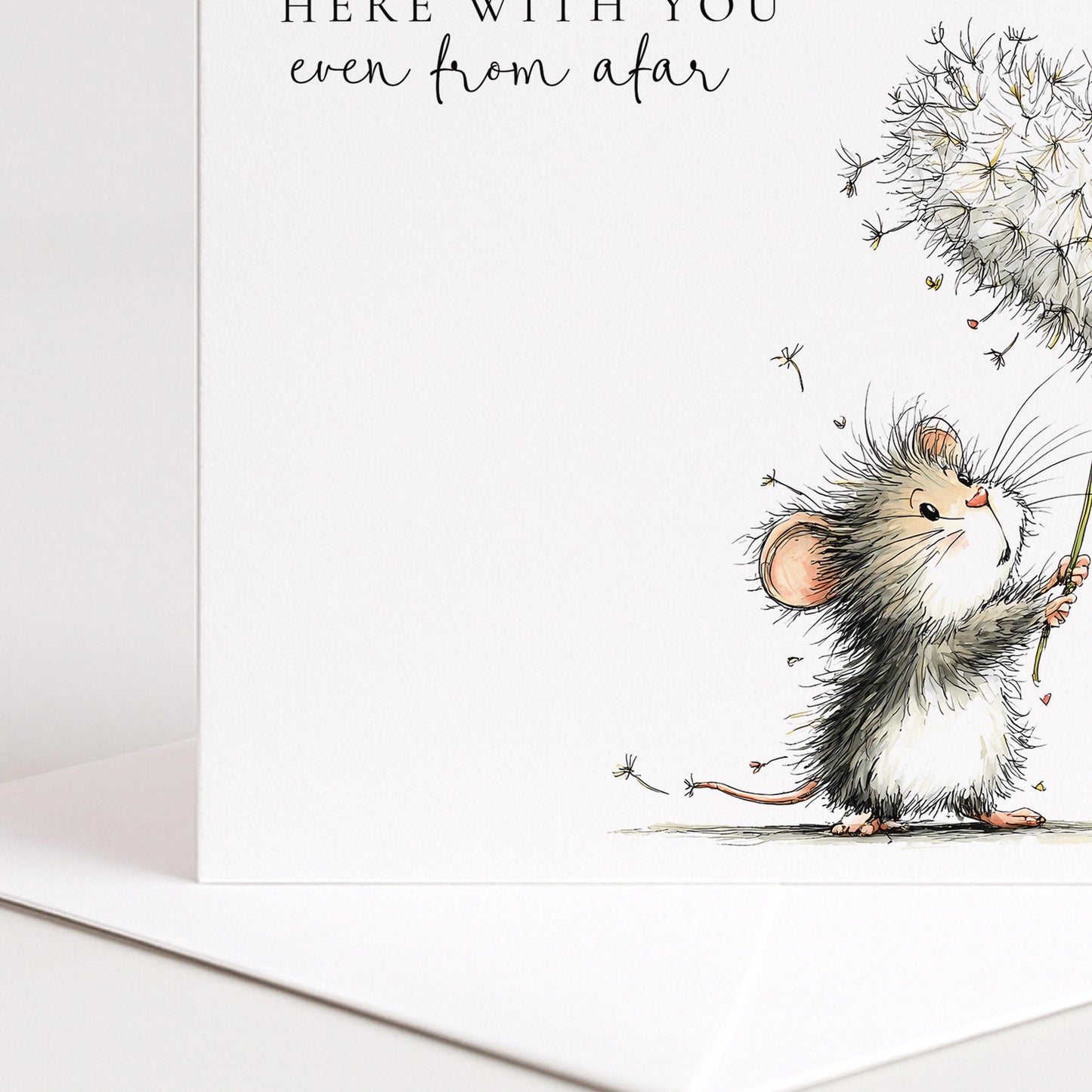 Here With You Card – Supportive Message Matte Finish Greeting Card