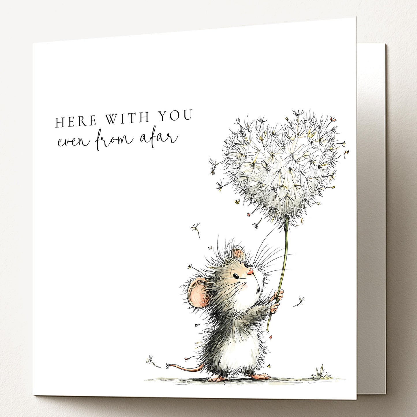 Here With You Card – Supportive Message Matte Finish Greeting Card