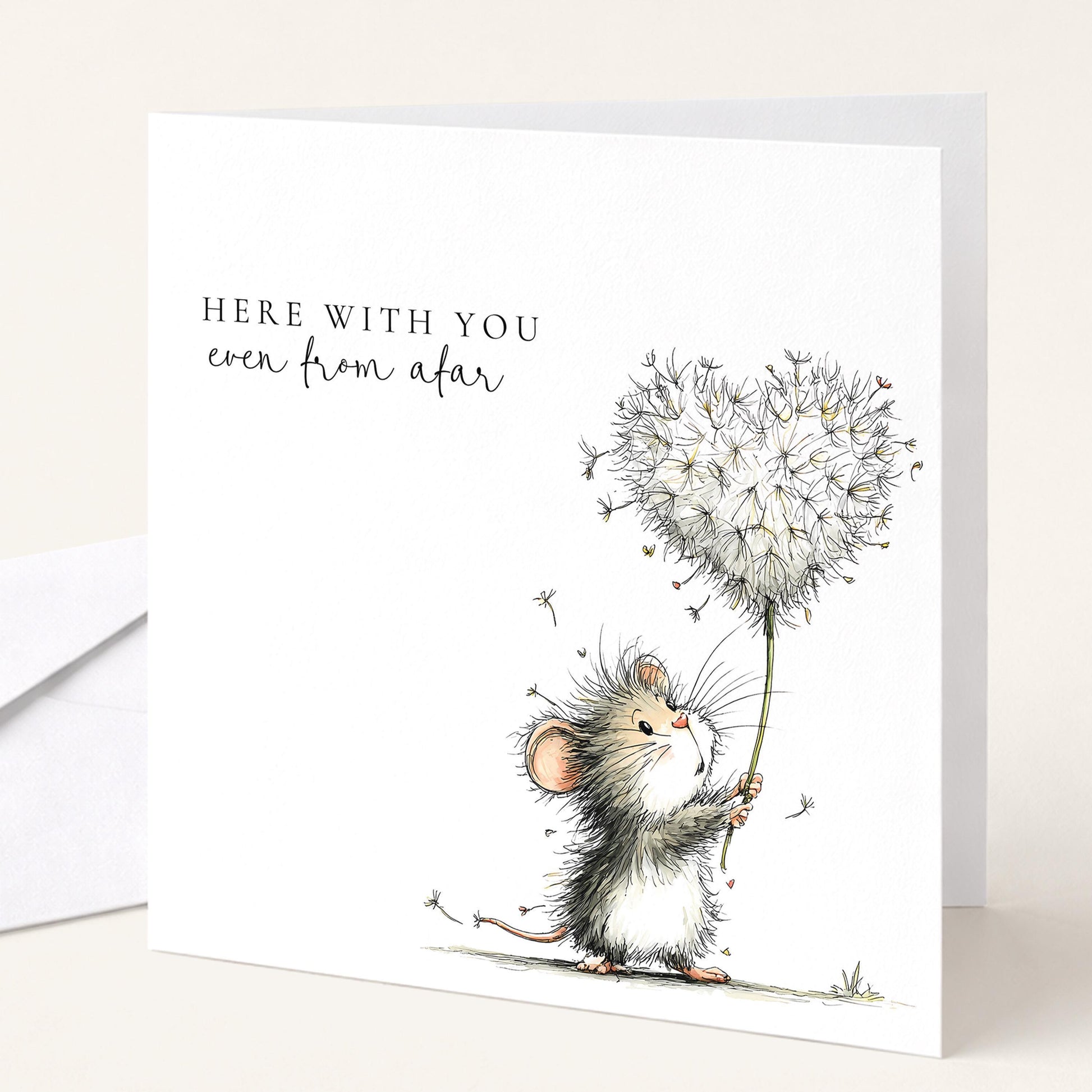 Here With You Card – Supportive Message Matte Finish Greeting Card