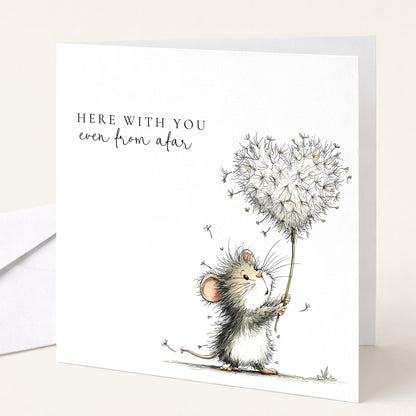 Here With You Card – Supportive Message Matte Finish Greeting Card