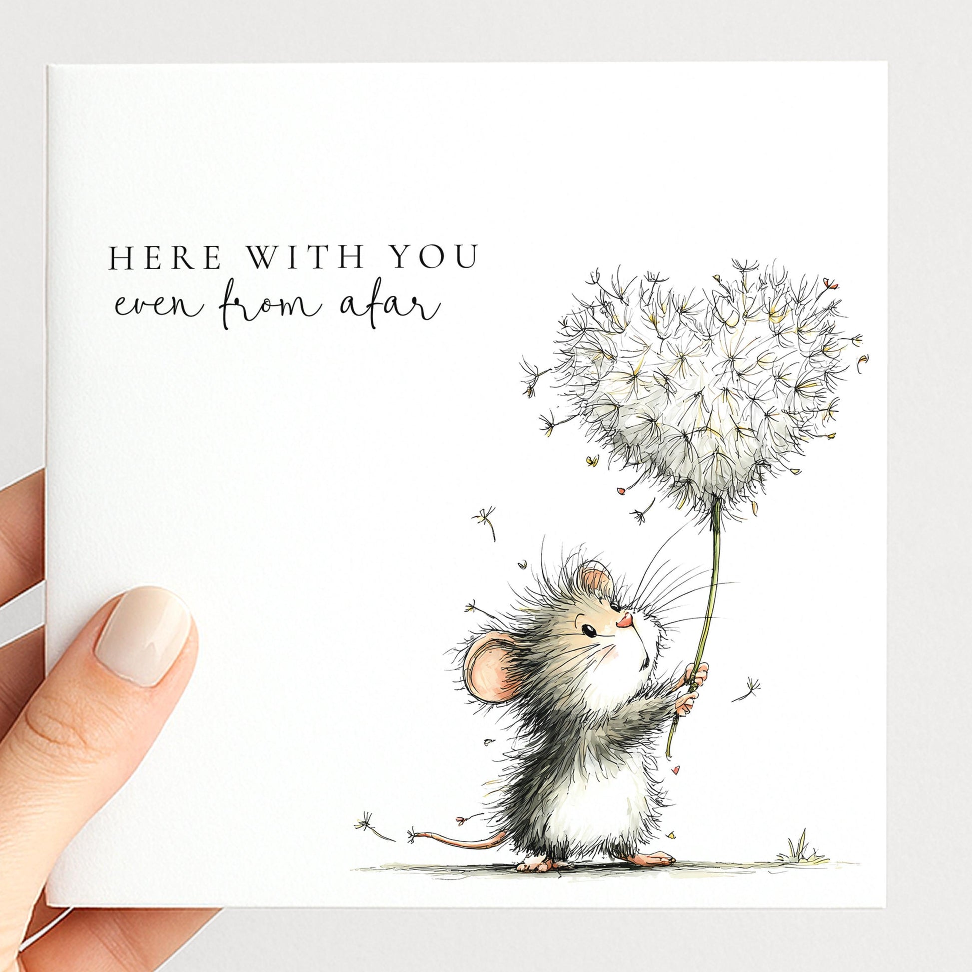 Here With You Card – Supportive Message Matte Finish Greeting Card