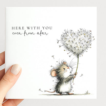 Here With You Card – Supportive Message Matte Finish Greeting Card