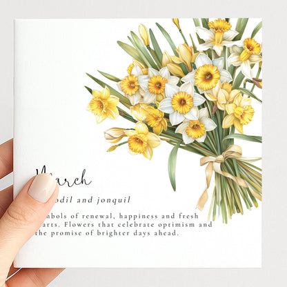 March Birth Flower Card