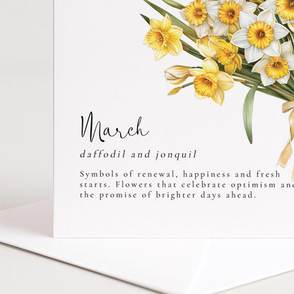 March Birth Flower Card