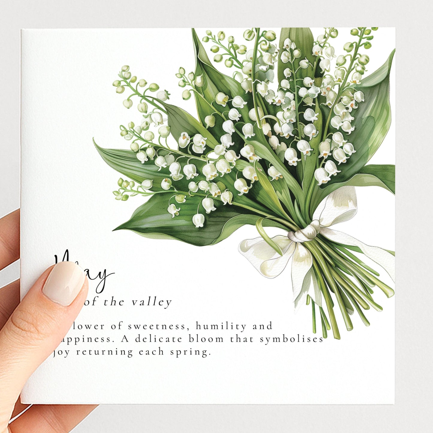 May Birth Flower Card