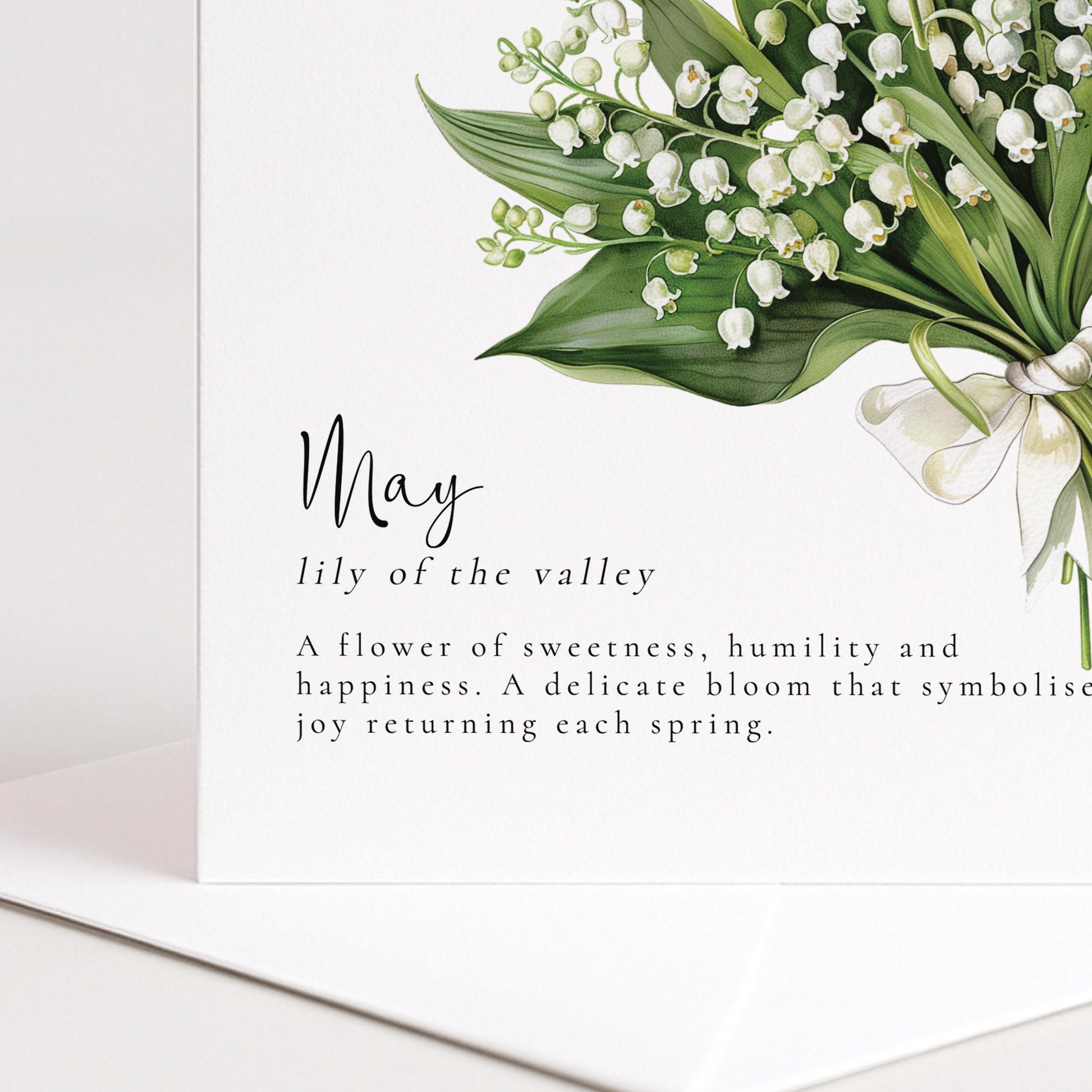 May Birth Flower Card