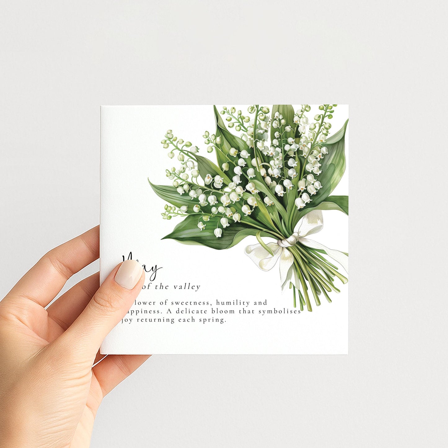May Birth Flower Card