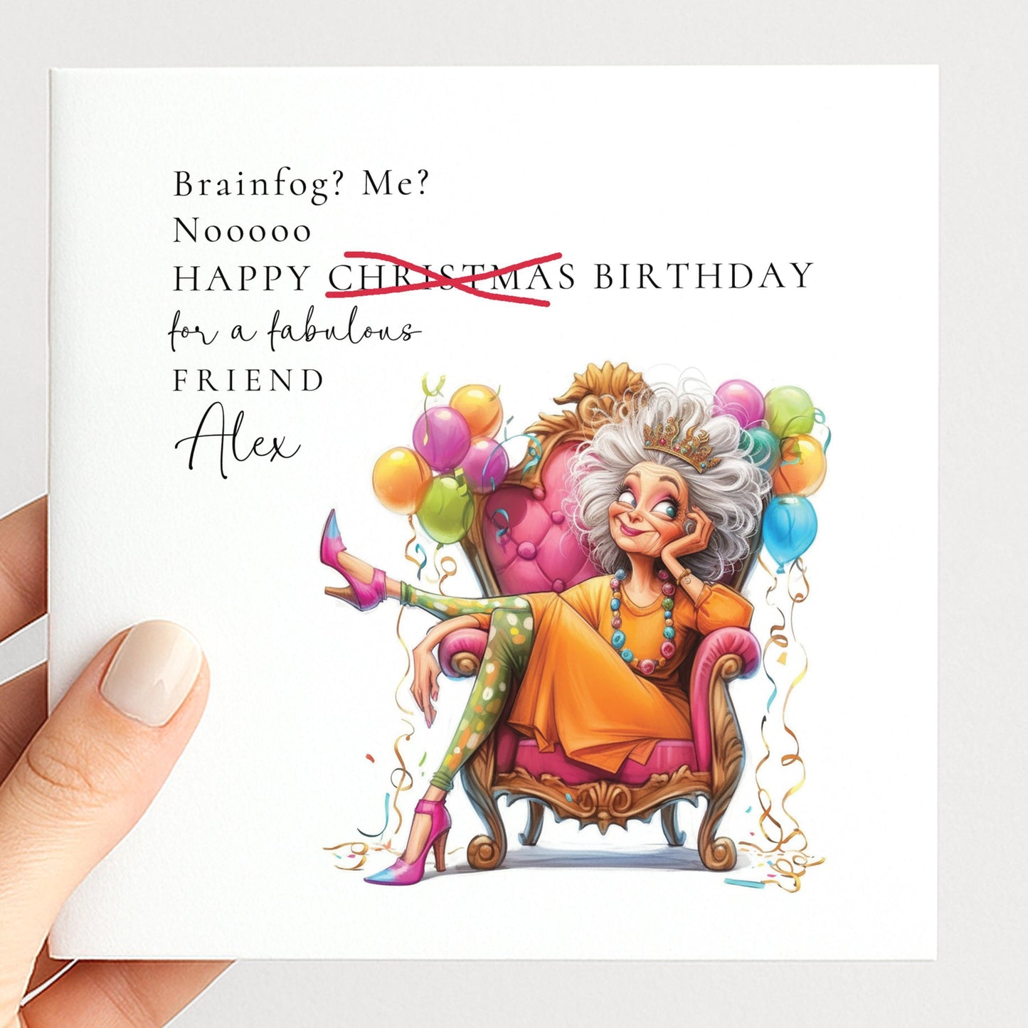 Menopause Birthday Card – Funny Personalised Card for Friend with Sassy Message