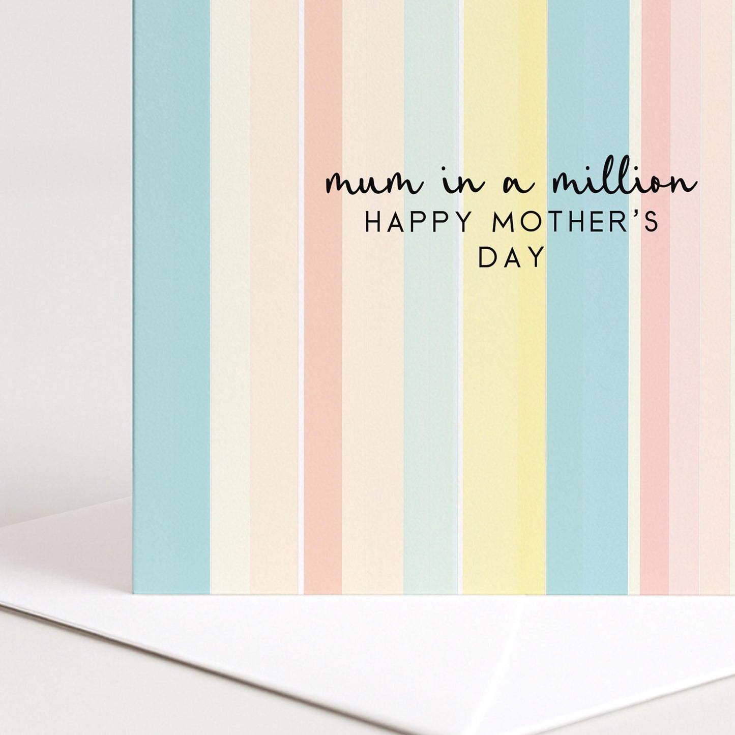 Mum In A Million Card – Modern Pastel Mother's Day Greeting With Heartfelt Message