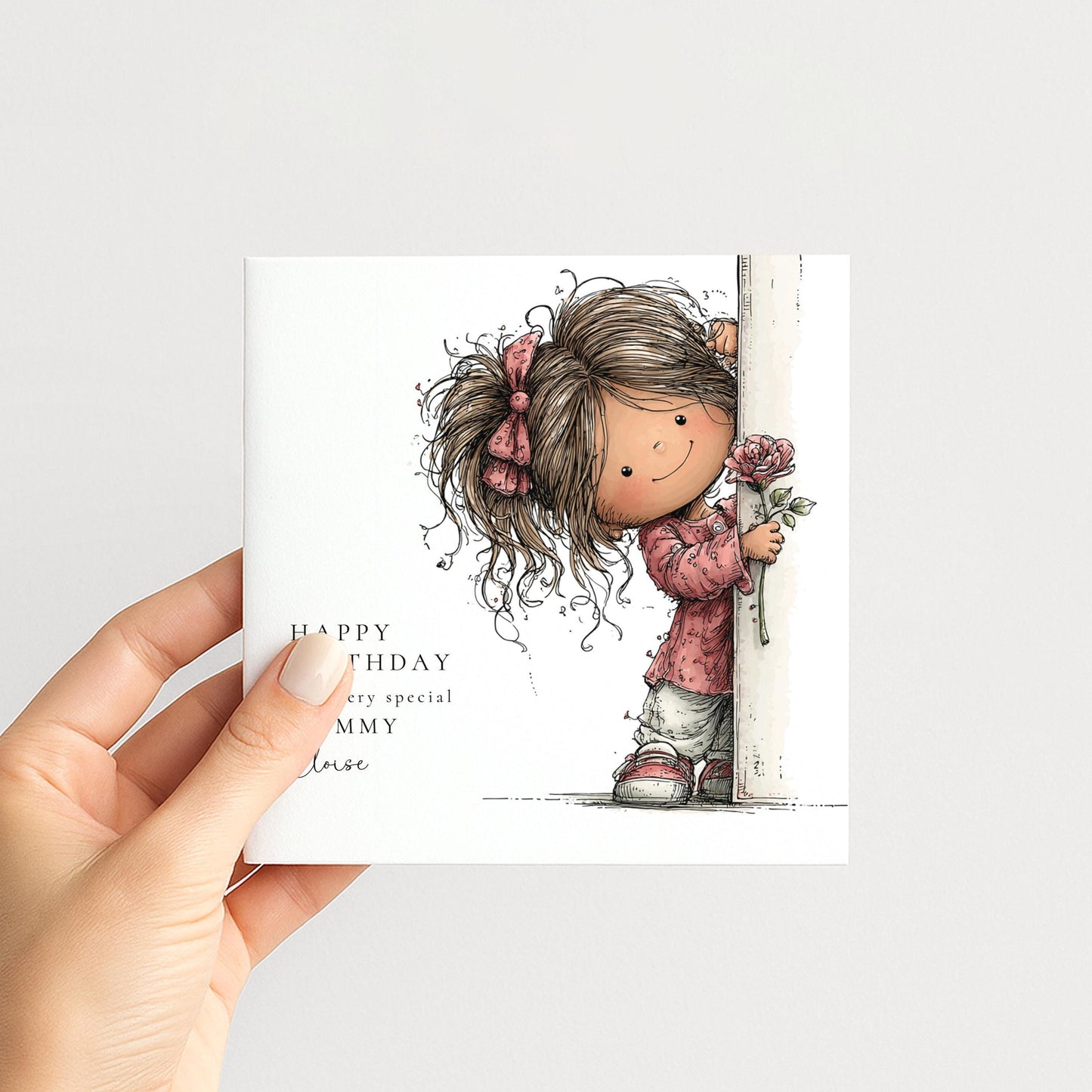 Mummy Birthday Card – Personalised Daughter Birthday Card on Premium Matte
