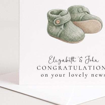 New Baby Congratulations Card – Personalised Baby Shower Card | Soft Matte Finish