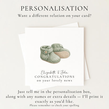 New Baby Congratulations Card – Personalised Baby Shower Card | Soft Matte Finish
