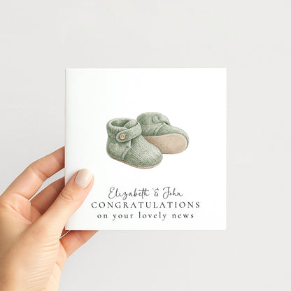 New Baby Congratulations Card – Personalised Baby Shower Card | Soft Matte Finish
