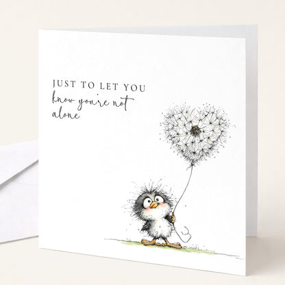 Not Alone Card – Comfort Greeting Card With Hand-Drawn Illustration & Calm Reassurance