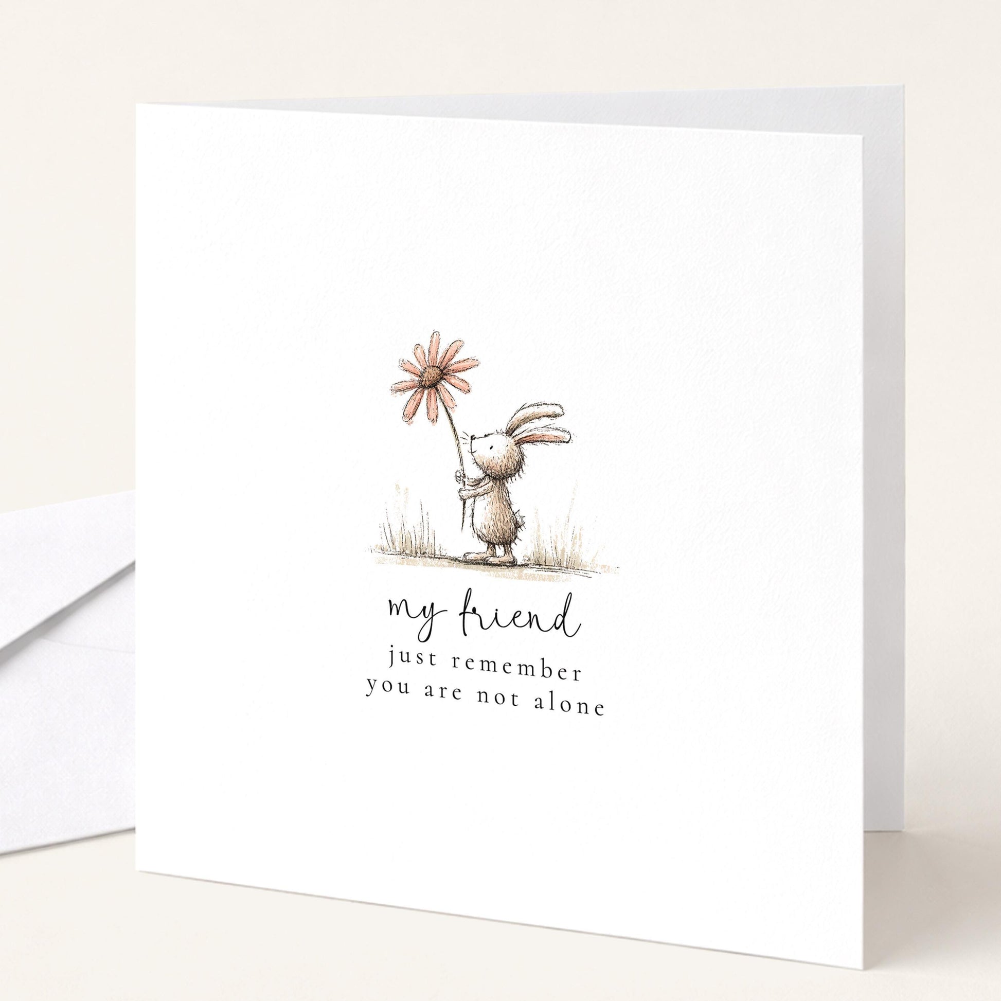 Not Alone Card – Friendship Comfort Card With Heartfelt Message & Premium Matte Finish