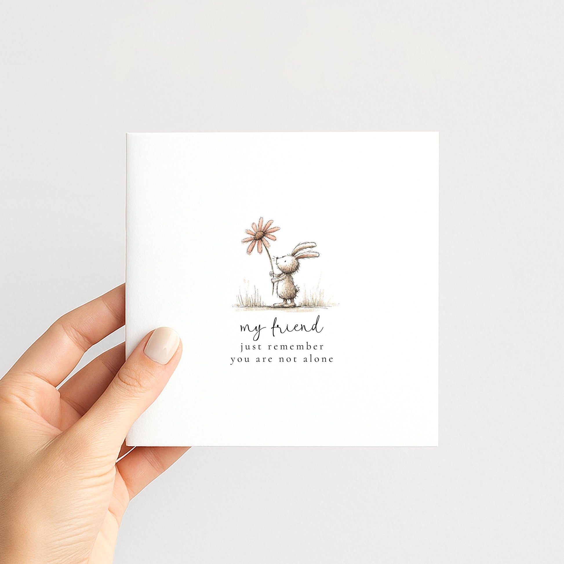 Not Alone Card – Friendship Comfort Card With Heartfelt Message & Premium Matte Finish